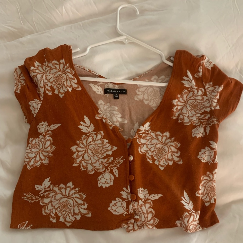 Burnt orange crop top
